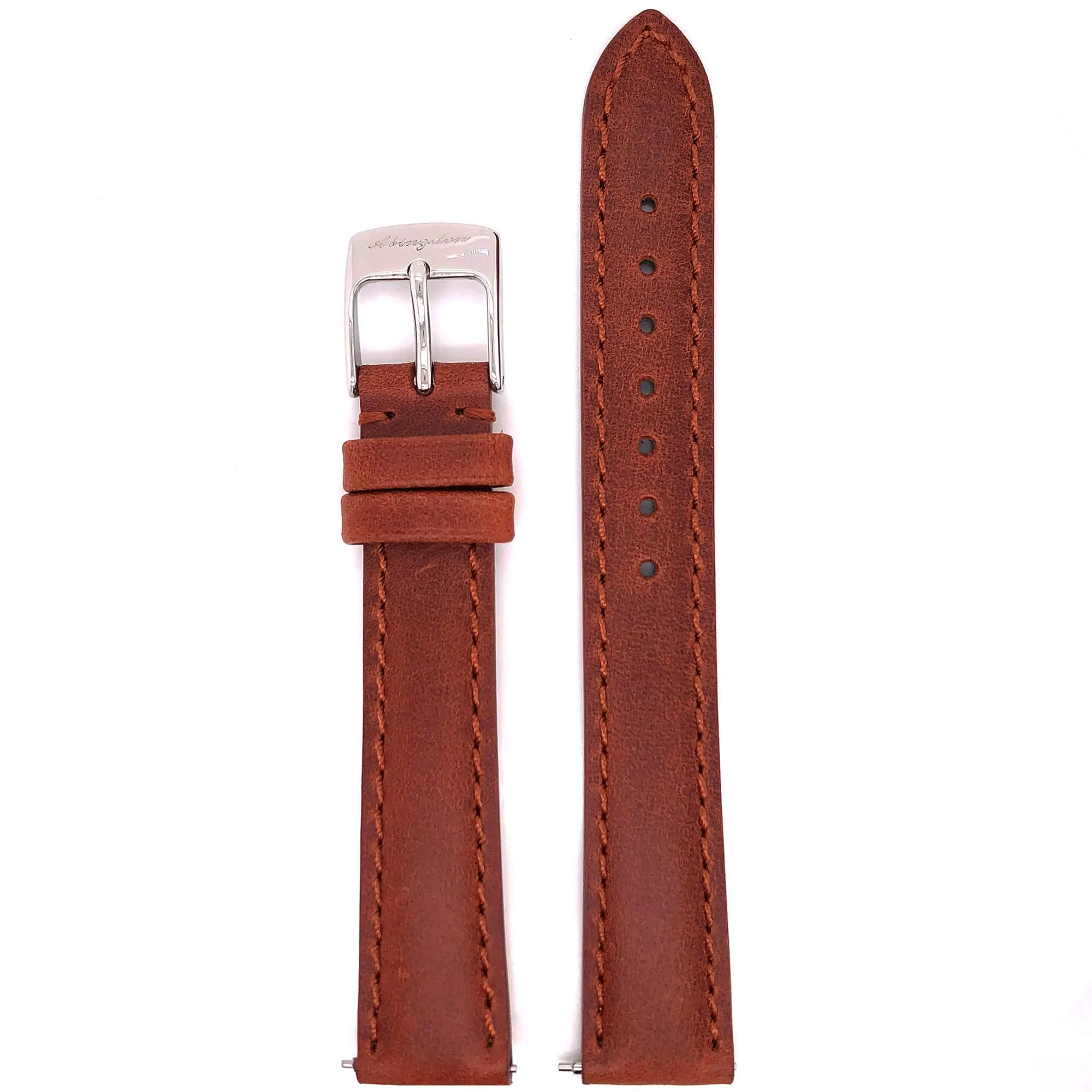 BAND - 16mm Oil Tan Leather Matching Stitch