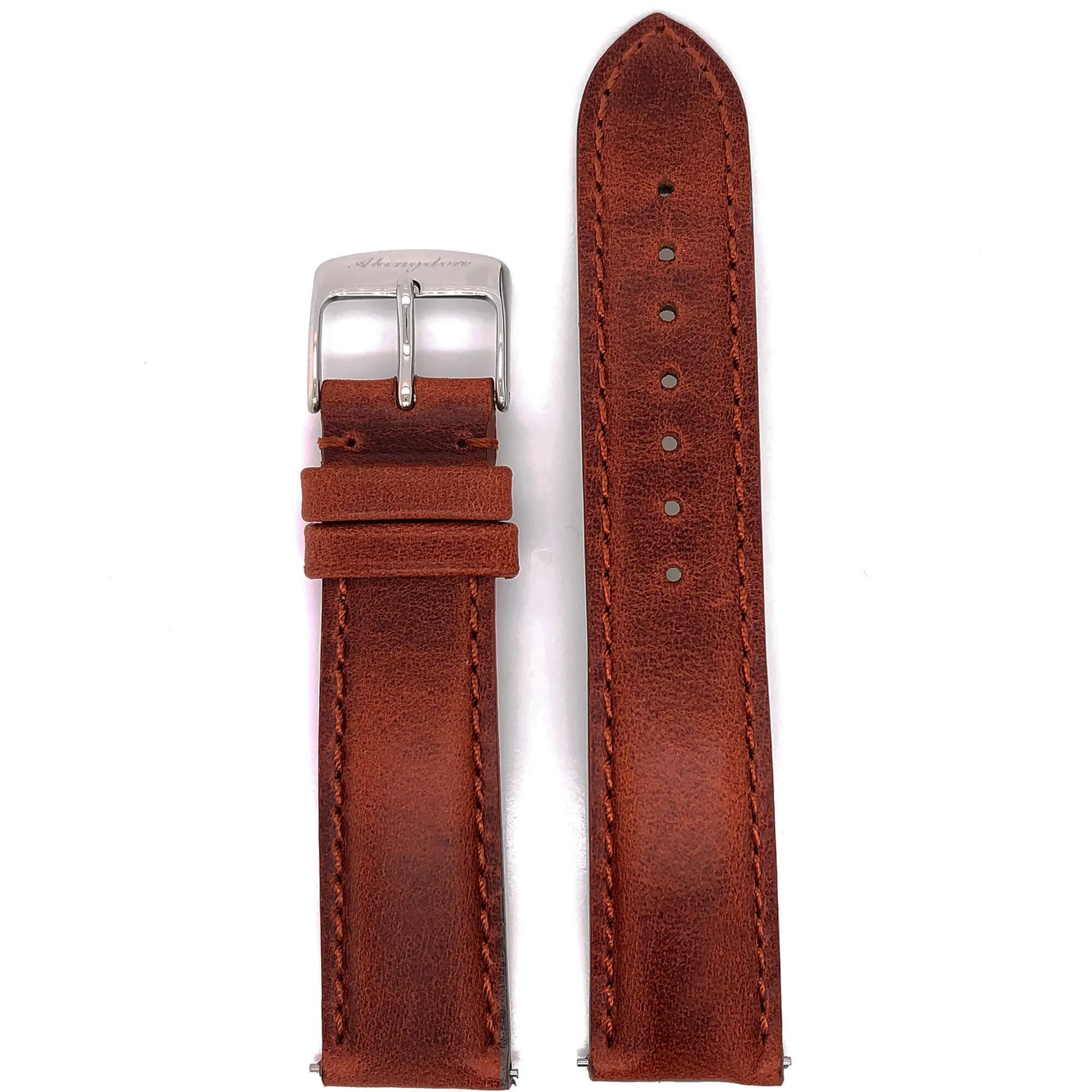 BAND – 20mm Oil Tan Leather Matching Stitch