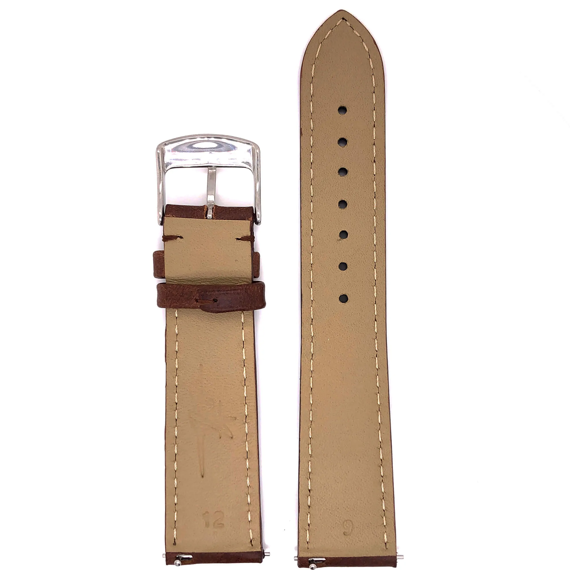 BAND – 20mm Oil Tan Leather Matching Stitch