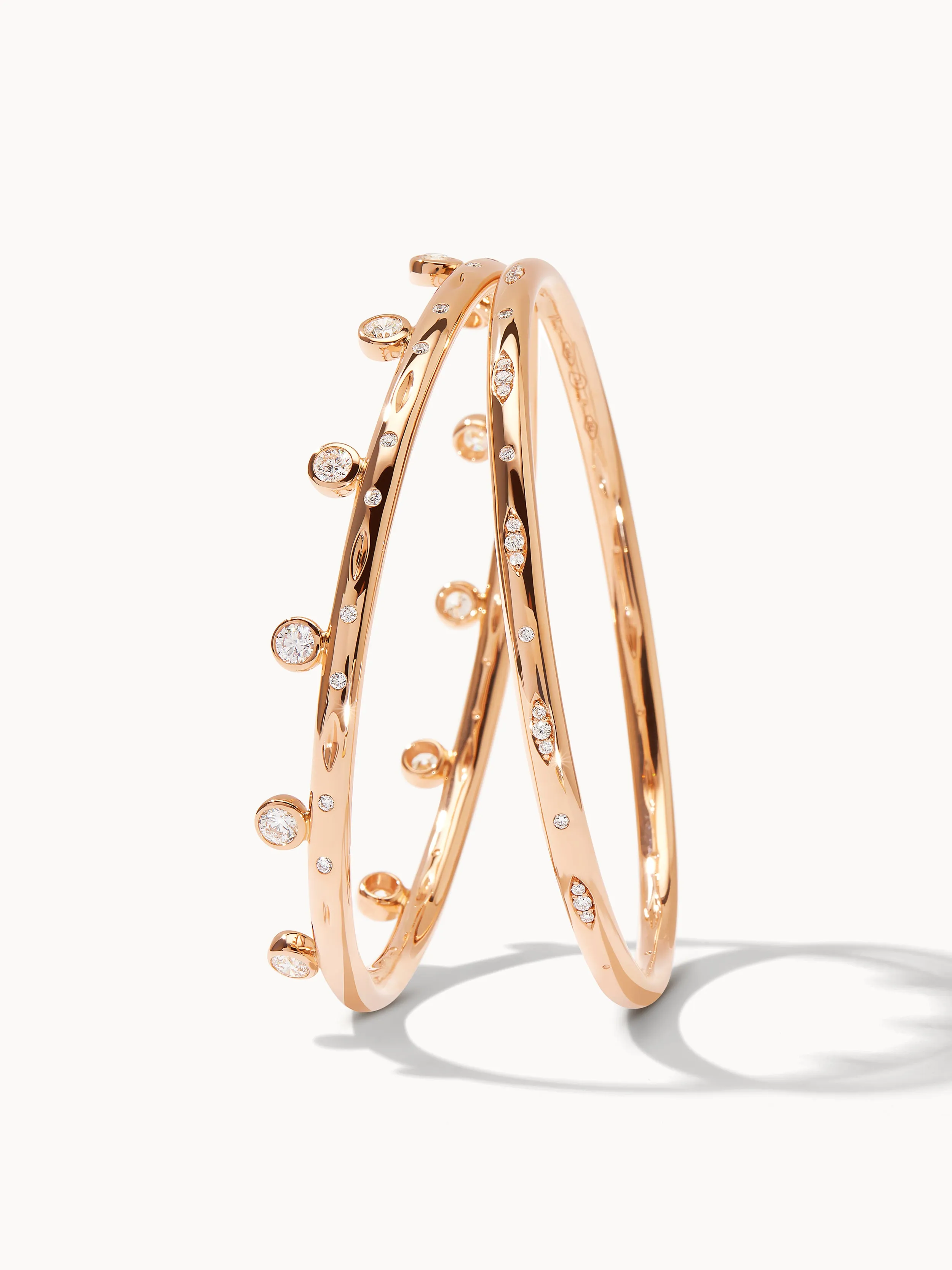 Bangle GYPSY 'Diamond Pavé' 16 cm 18K rose gold