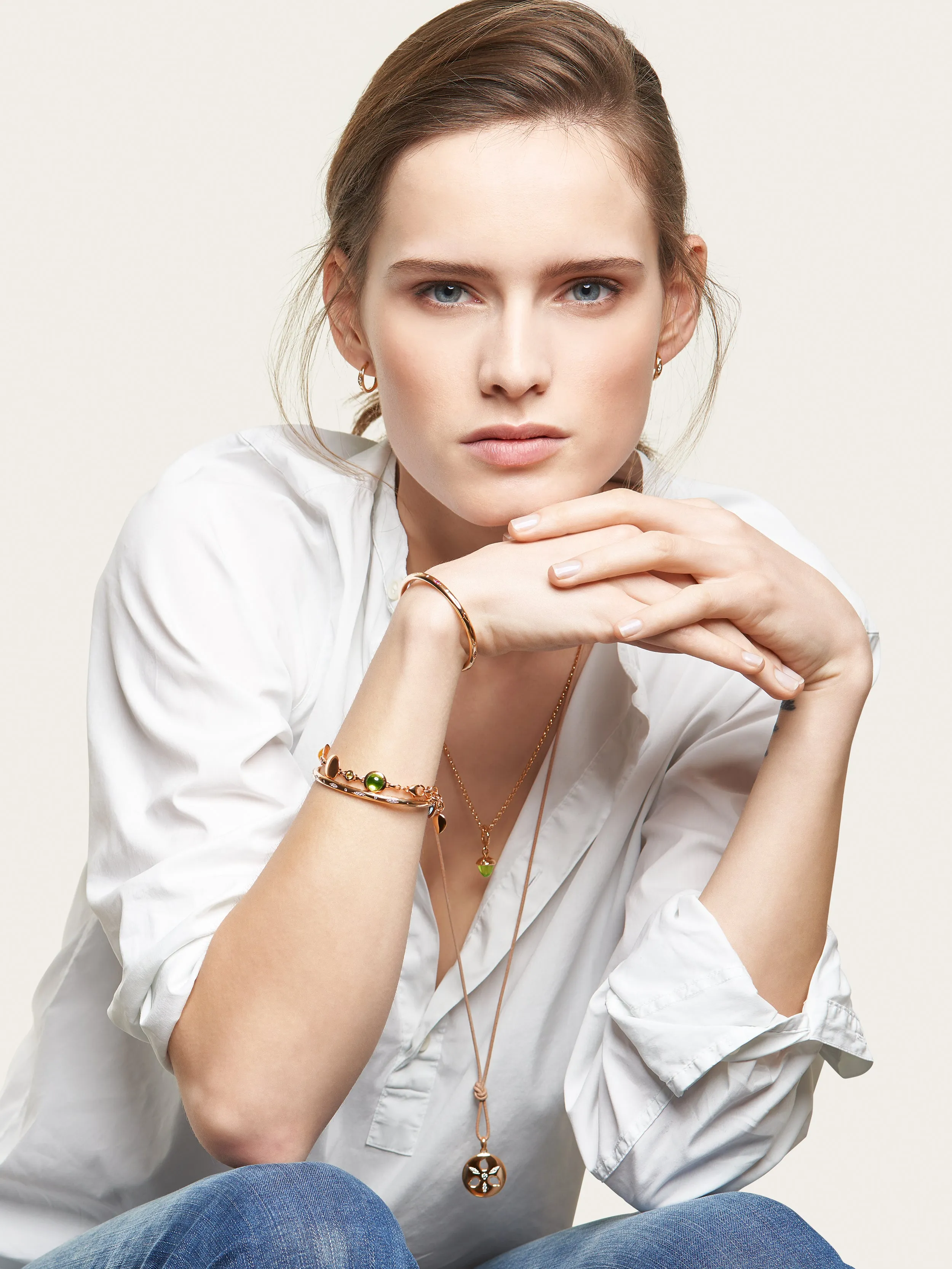 Bangle GYPSY 'Diamond Pavé' 16 cm 18K rose gold