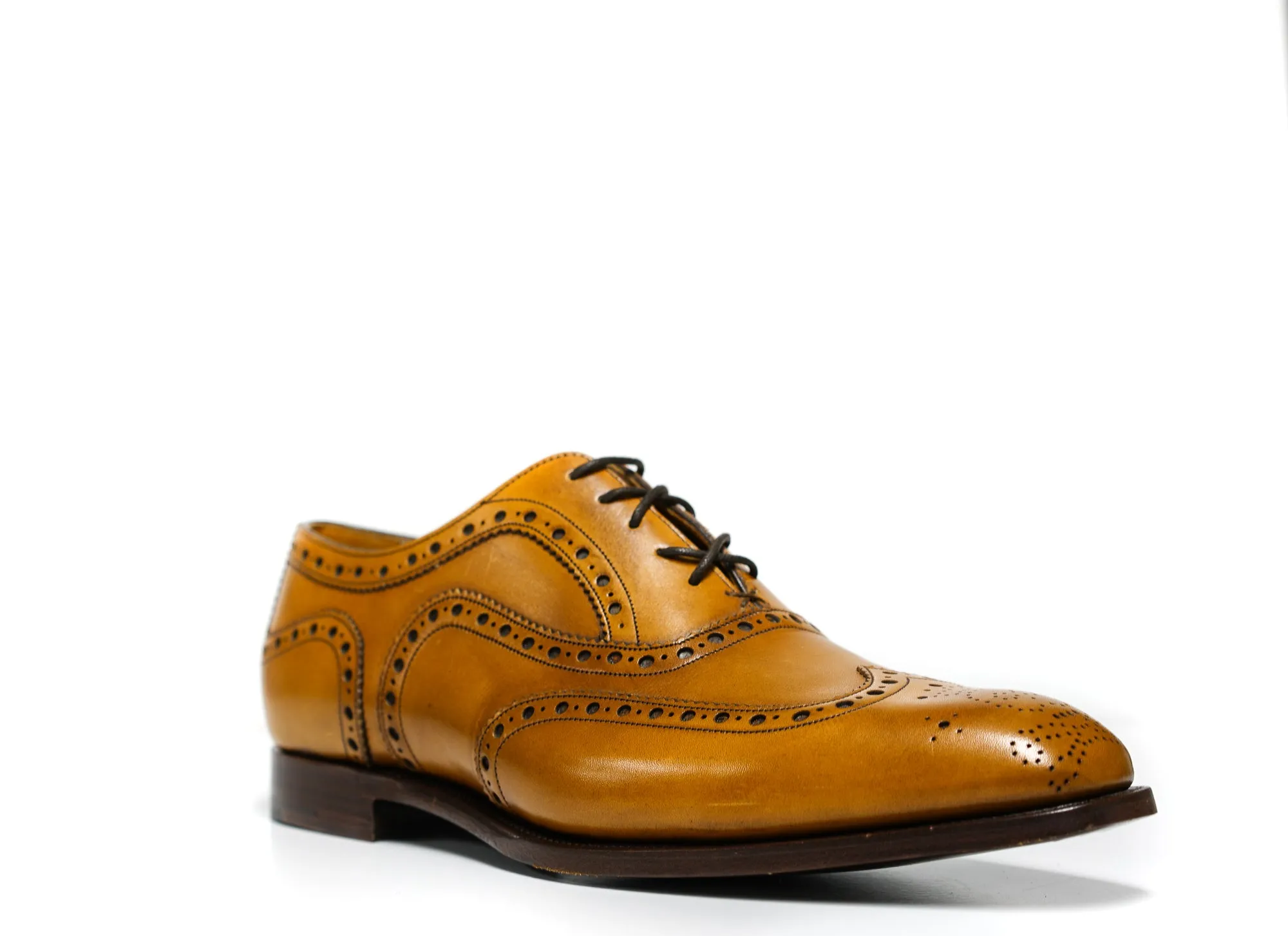 Barker Black Men's Leather Chestnut Archdale Lace Up 45% OFF