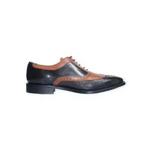 Barker Formal Royal Black Calf Tan Shoe