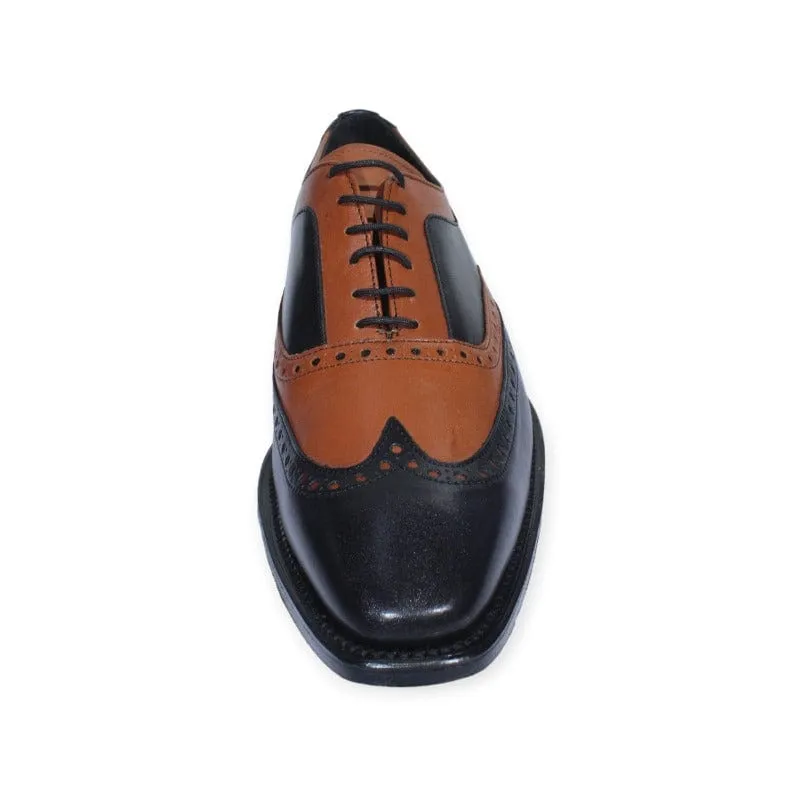 Barker Formal Royal Black Calf Tan Shoe