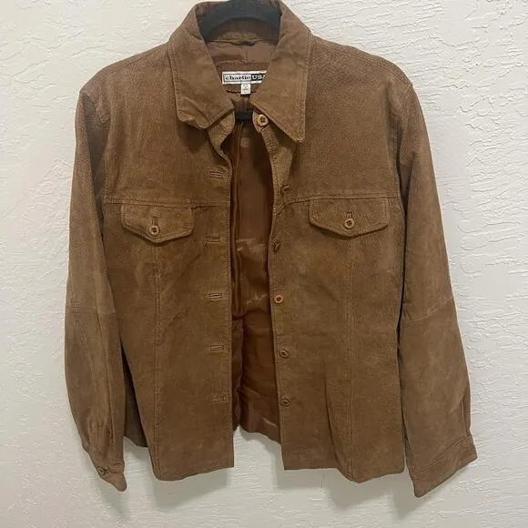 Beautiful brown/tan colored 100% leather jacket