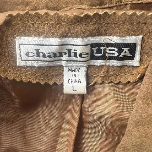 Beautiful brown/tan colored 100% leather jacket