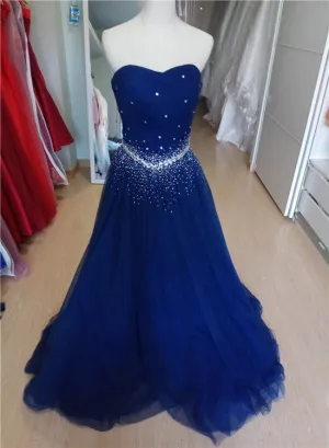 Beautiful Tulle Sweetheart Party Dress , Charming Formal Dress, Beaded Party Dress