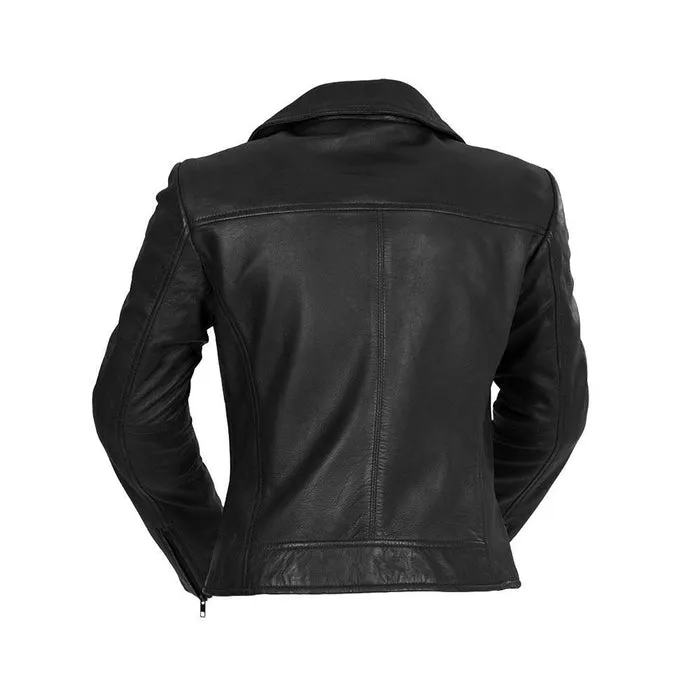 Betsy - Women's Fashion Lambskin Leather Jacket (Black)