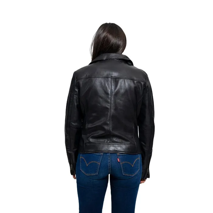 Betsy - Women's Fashion Lambskin Leather Jacket (Black)