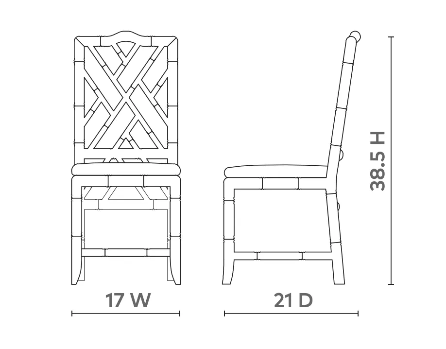 Biltmore Chippendale Natural Dining Side Chair