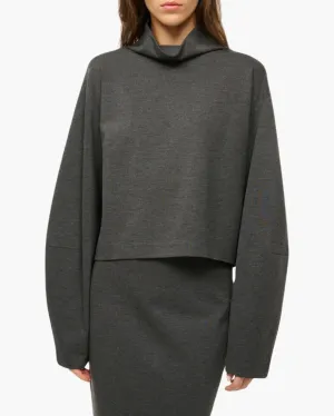 BINOCHE TOP IN HEATHER GREY