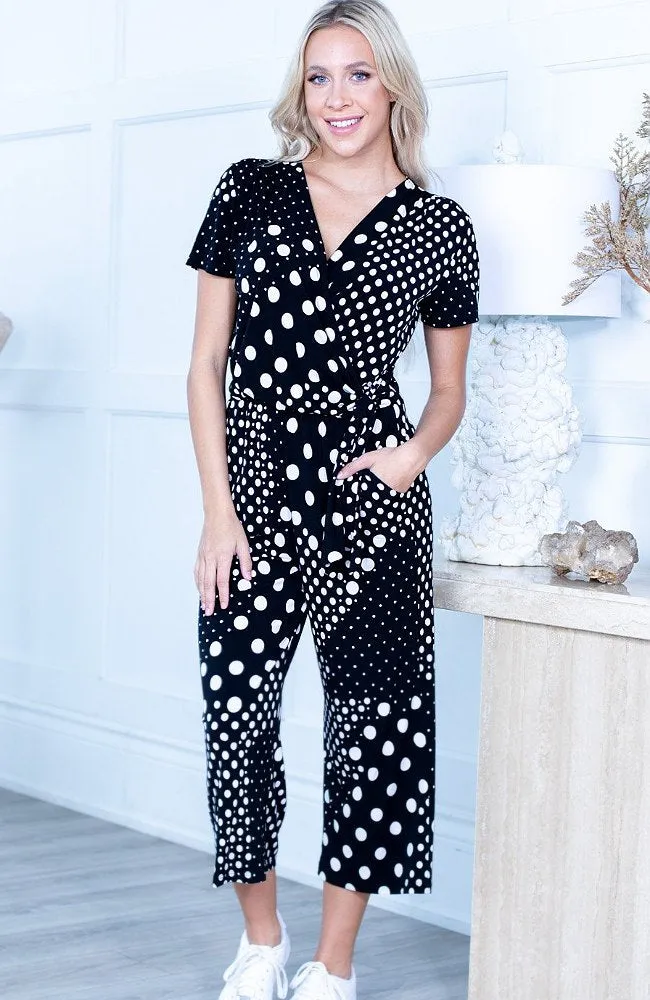 Black and White Polka Dot Jumpsuit