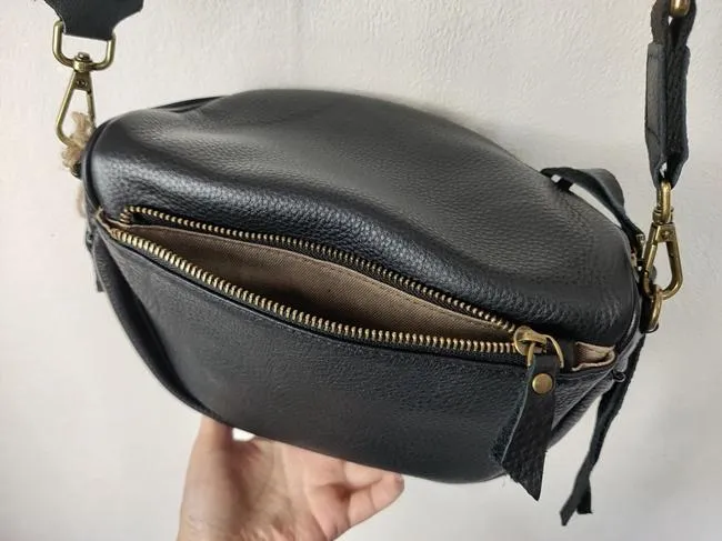Black Leather Bag Crossbody Crossbody Black Leather Bag Womens Black Cross The Body Bag