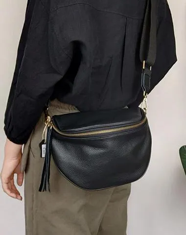 Black Leather Bag Crossbody Crossbody Black Leather Bag Womens Black Cross The Body Bag