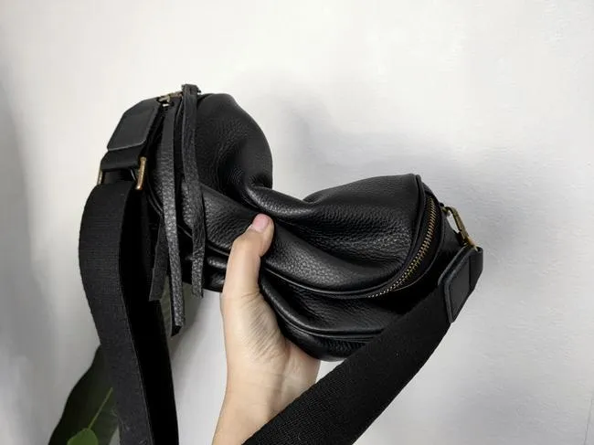 Black Leather Bag Crossbody Crossbody Black Leather Bag Womens Black Cross The Body Bag