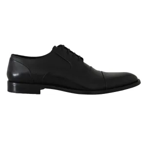 Black Leather Derby Dress Formal Shoes