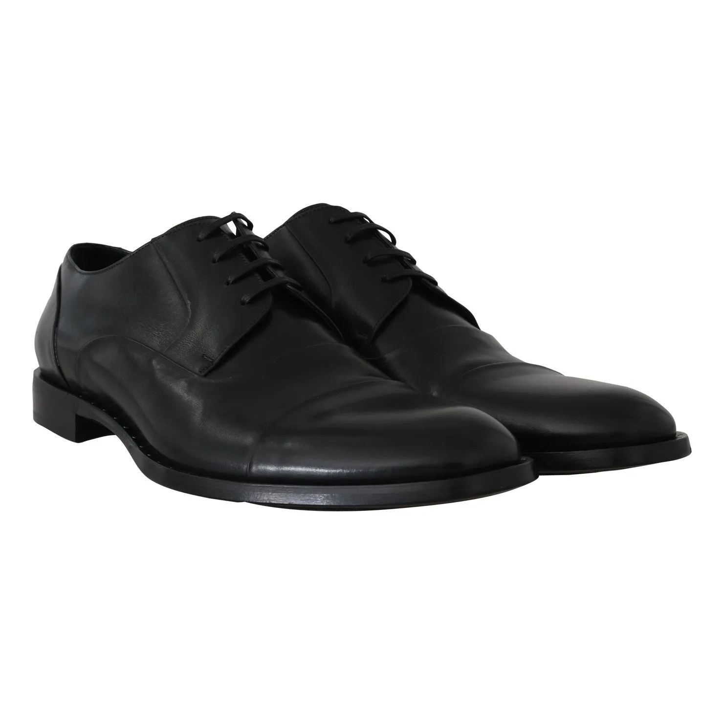Black Leather Derby Dress Formal Shoes