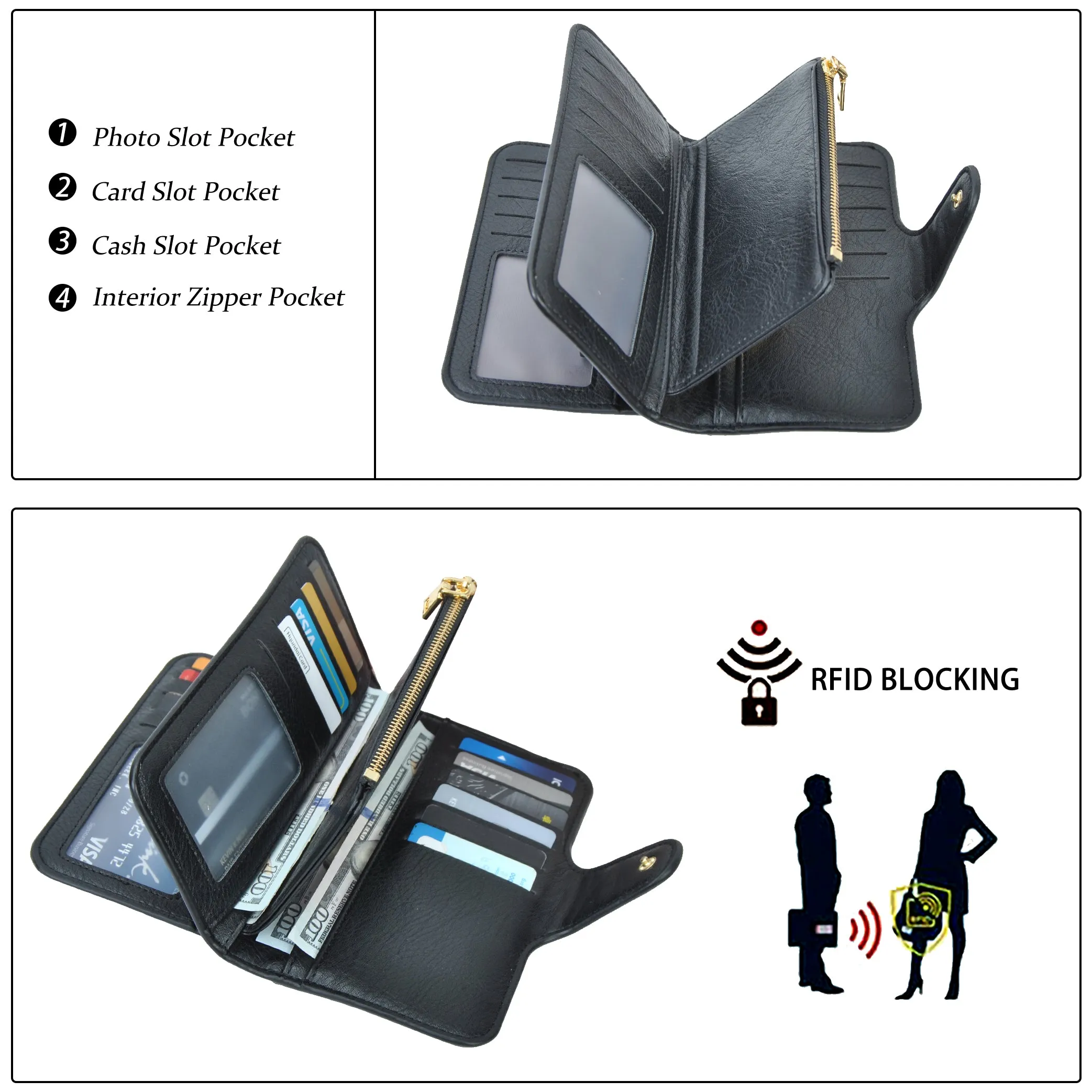 Black NGIL Trifold Wallet