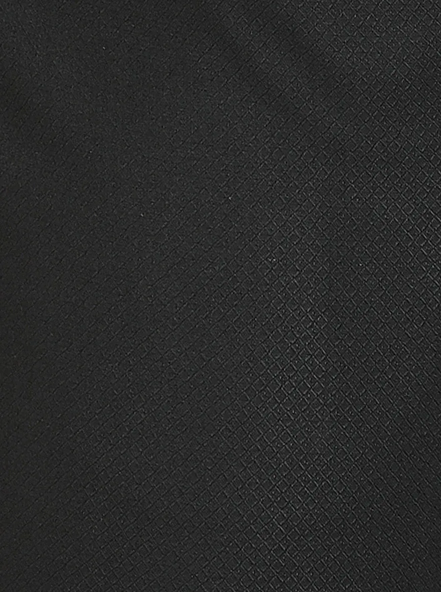 Black Solid Slim Fit Formal Trouser | Greenfibre