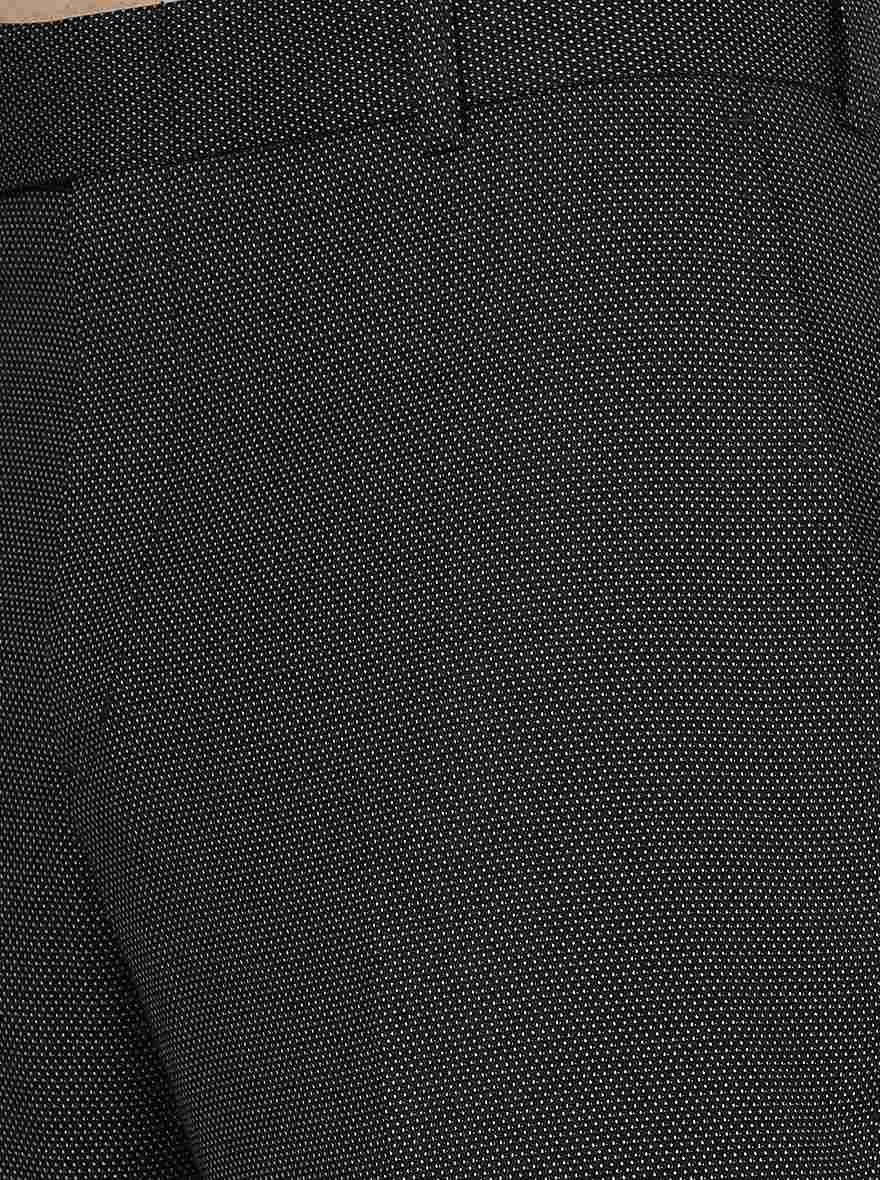 Black Solid Slim Fit Formal Trouser | JB Studio