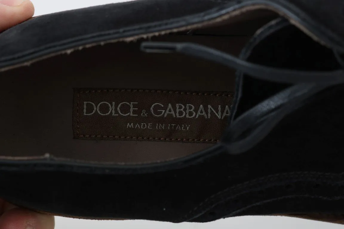 Black Suede Leather Formal Shoes