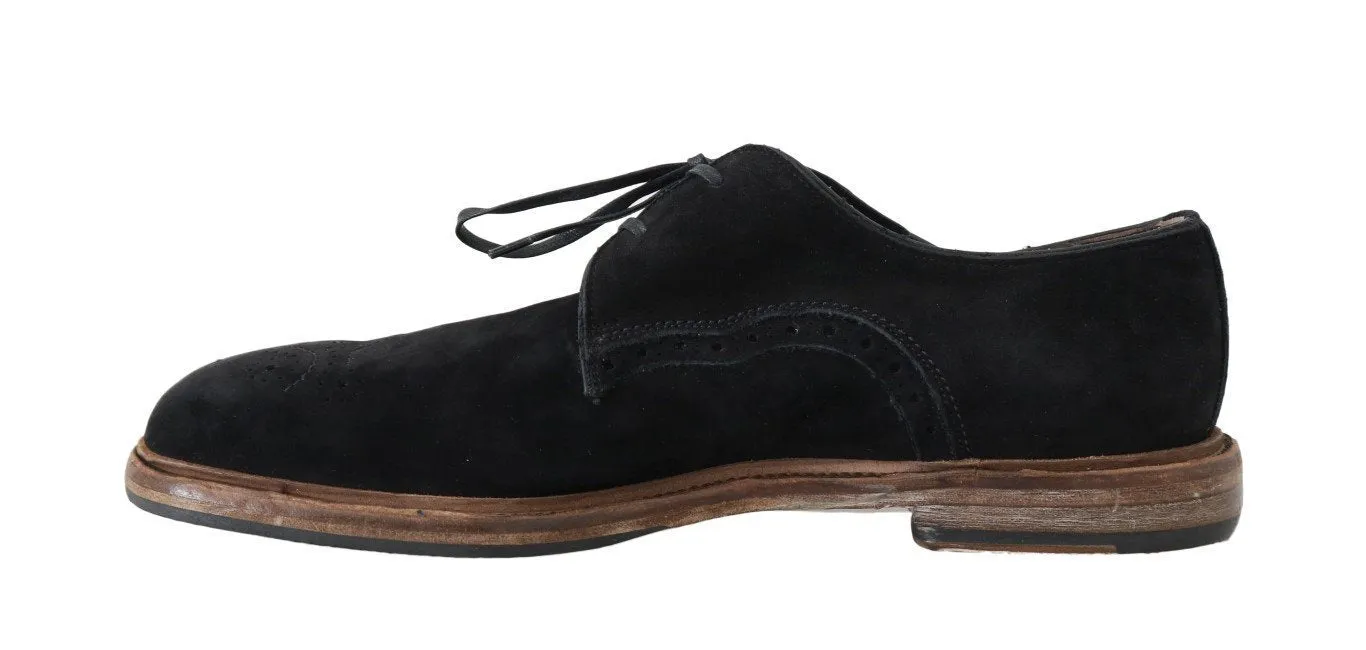 Black Suede Leather Formal Shoes