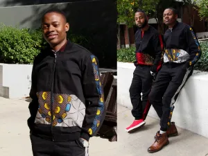 Bluestreak Ankara Male Jogger Set