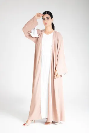Blush Elegance Open Abaya