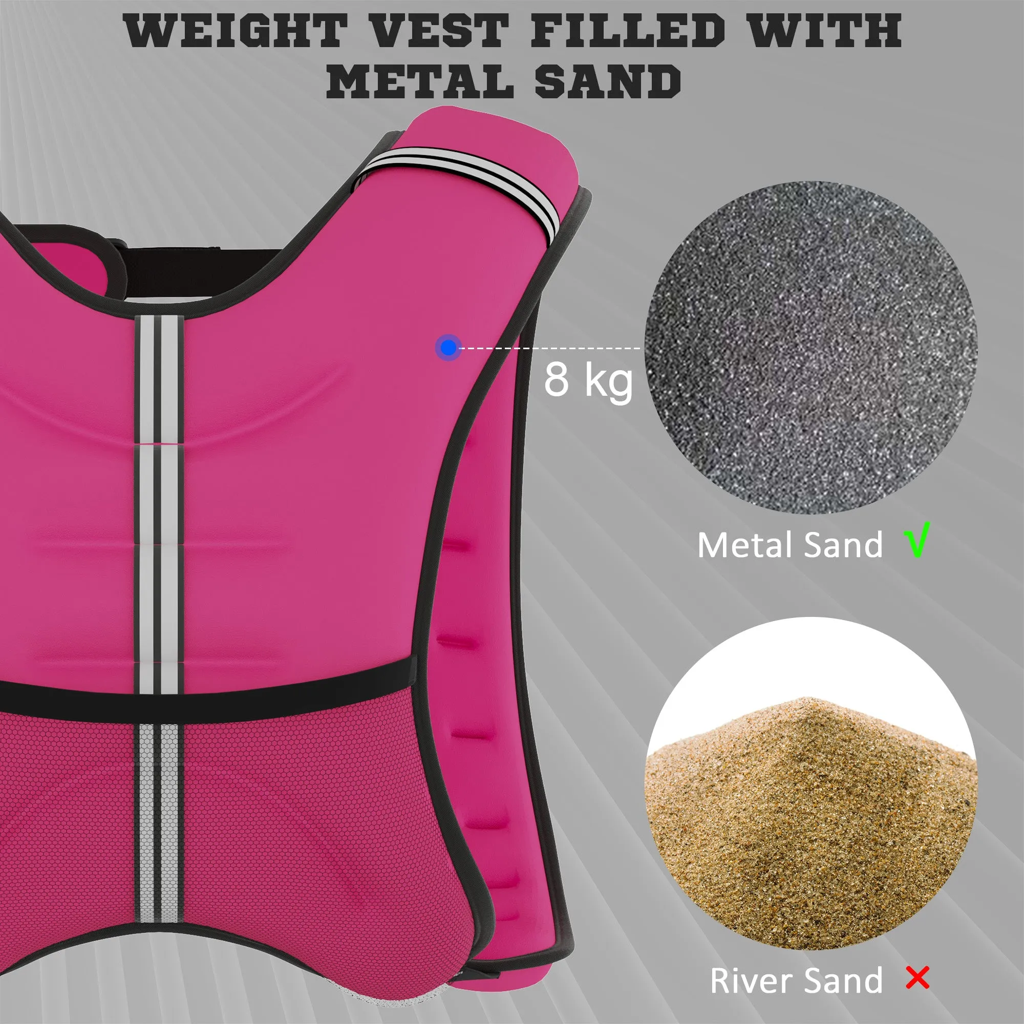 Body Weighted Workout Vest w/ Pocke Running Equipment 17.6 lbs