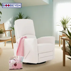 Boobeyeh luxglide 101 rocking chair - white leather