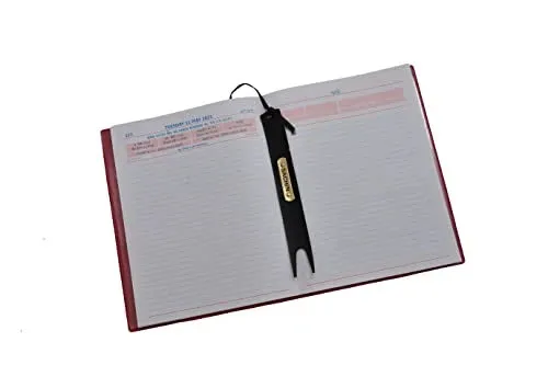 Bookmark Leather Tag for Readers | Personalised with Name (Black)