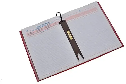 Bookmark Leather Tag for Readers | Personalised with Name (Brown)