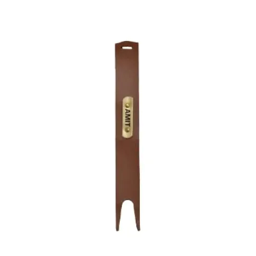 Bookmark Leather Tag for Readers | Personalised with Name (Tan)