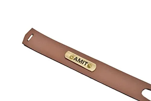 Bookmark Leather Tag for Readers | Personalised with Name (Tan)