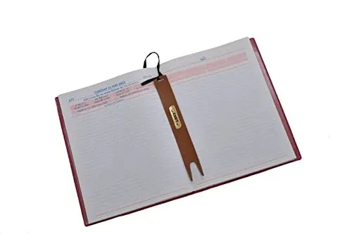 Bookmark Leather Tag for Readers | Personalised with Name (Tan)