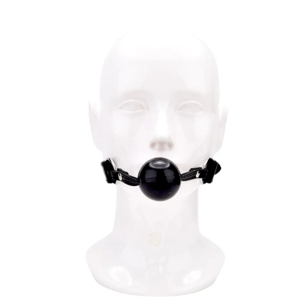 BOUND Leather Solid Ball Gag with 2 O-Rings & Adjustable Buckle Fastening