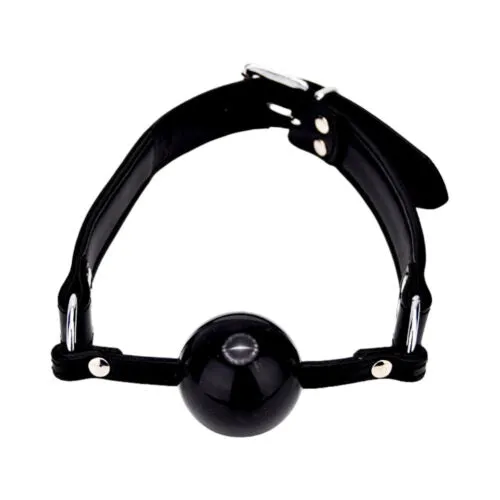 BOUND Leather Solid Ball Gag with 2 O-Rings & Adjustable Buckle Fastening