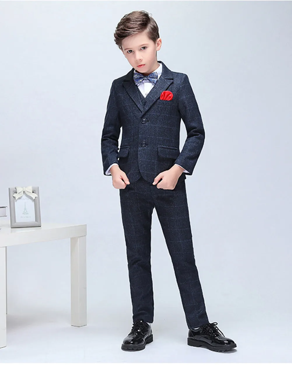 Boys' Formal suits 5 piece Dresswear Suit Set With Vest and Tie