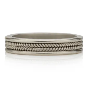 Braid Double Row Band in 18K Alpine Gold- 4mm