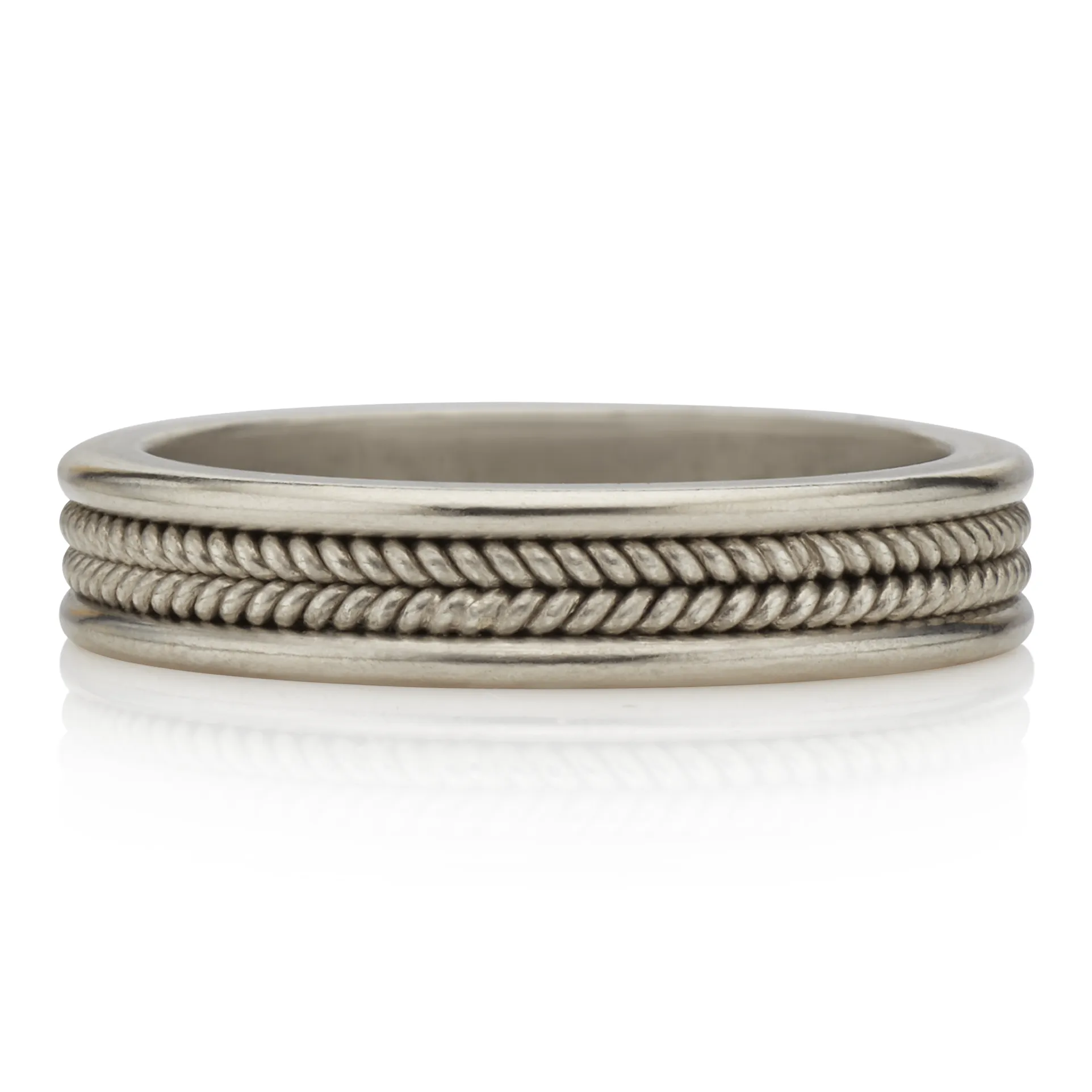 Braid Double Row Band in 18K Alpine Gold- 4mm