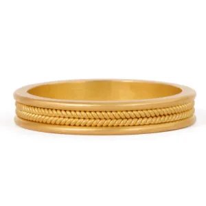 Braid Double Row Band in 20K Peach Gold- 4mm