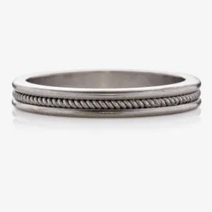 Braid Single Row Band in 18K Alpine Gold- 3mm