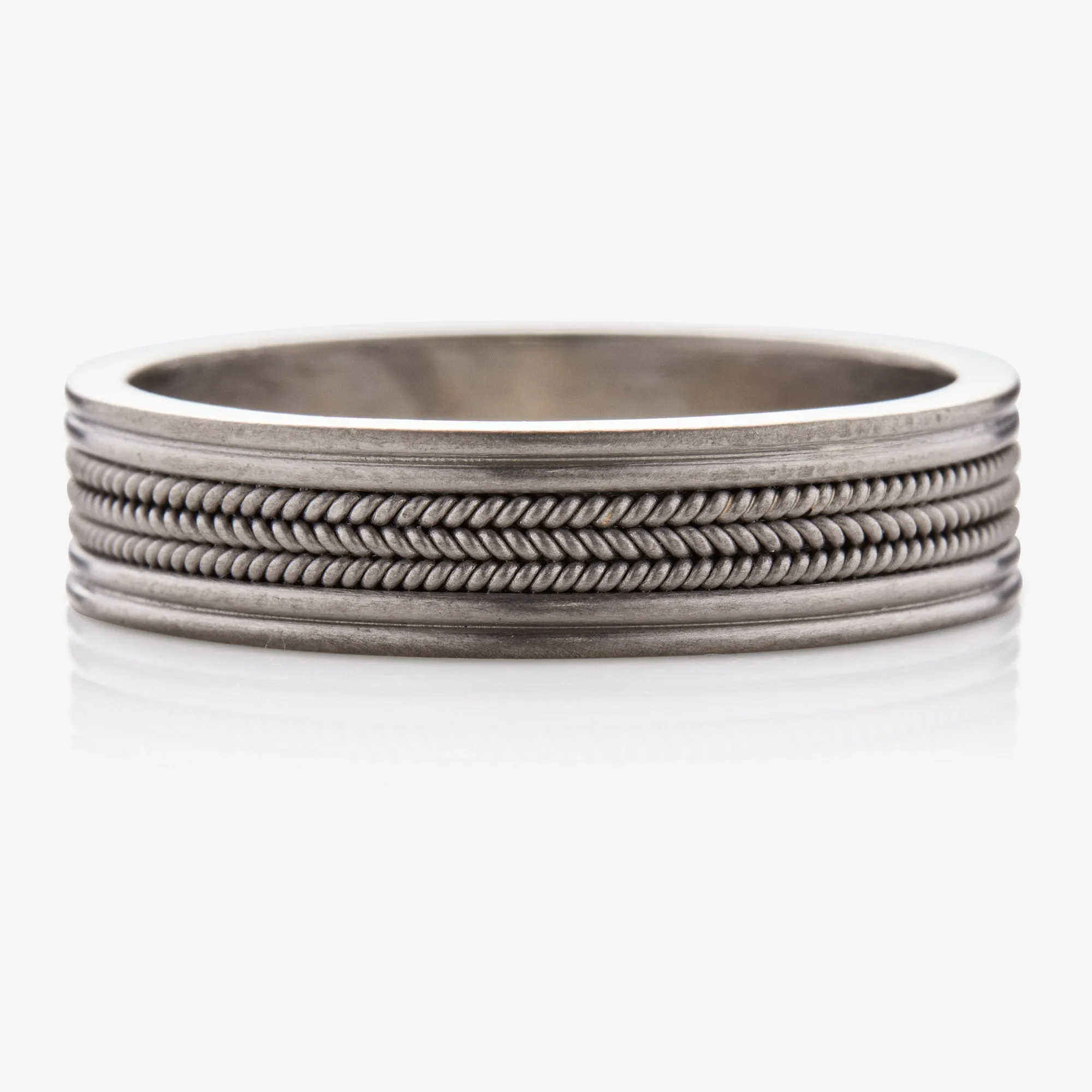 Braid Triple Row Band in 18K Alpine Gold- 5mm