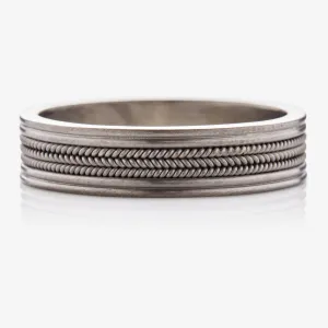 Braid Triple Row Band in 18K Alpine Gold- 5mm