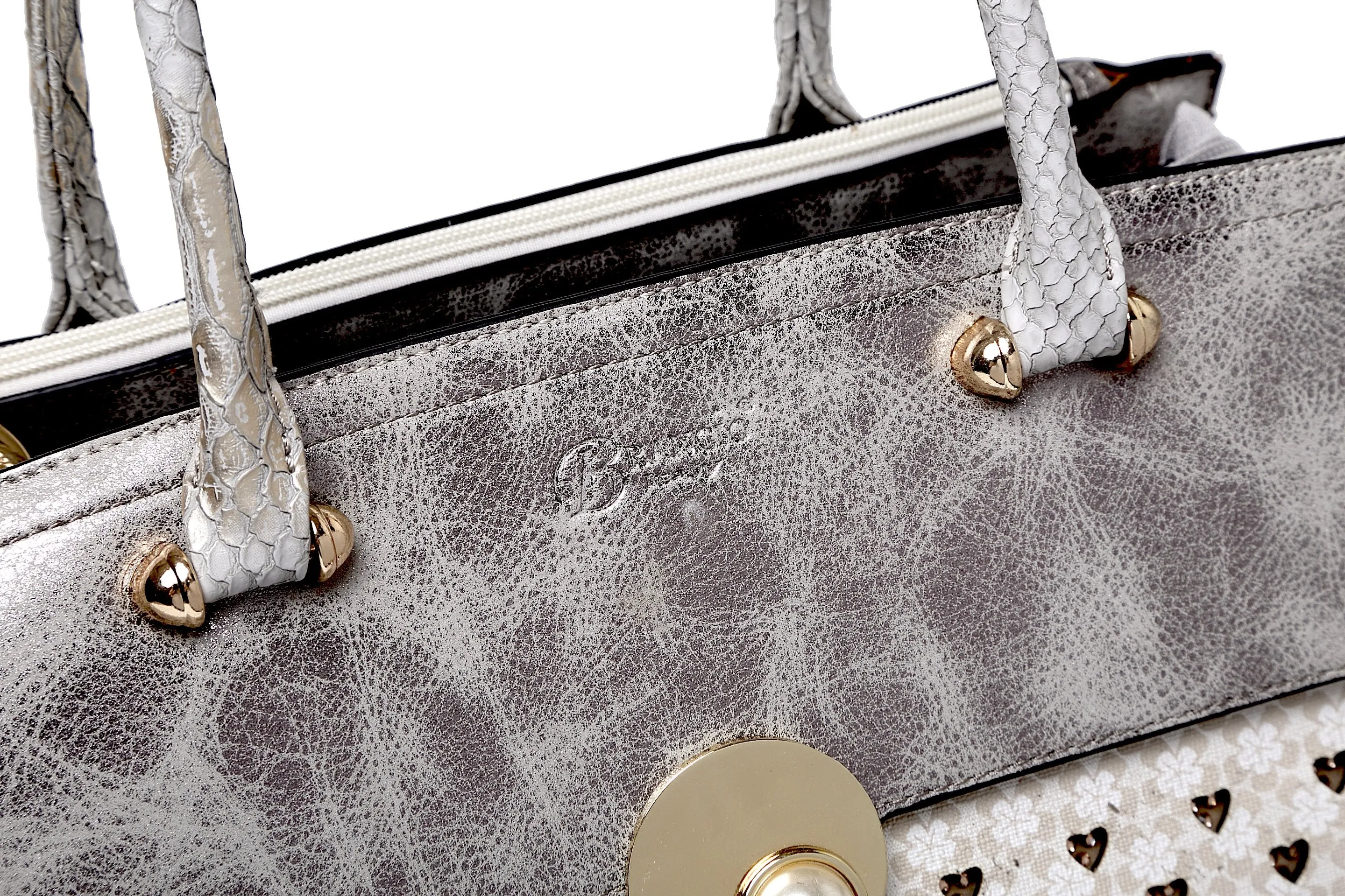Brangio Silver Elegance Heart Tote