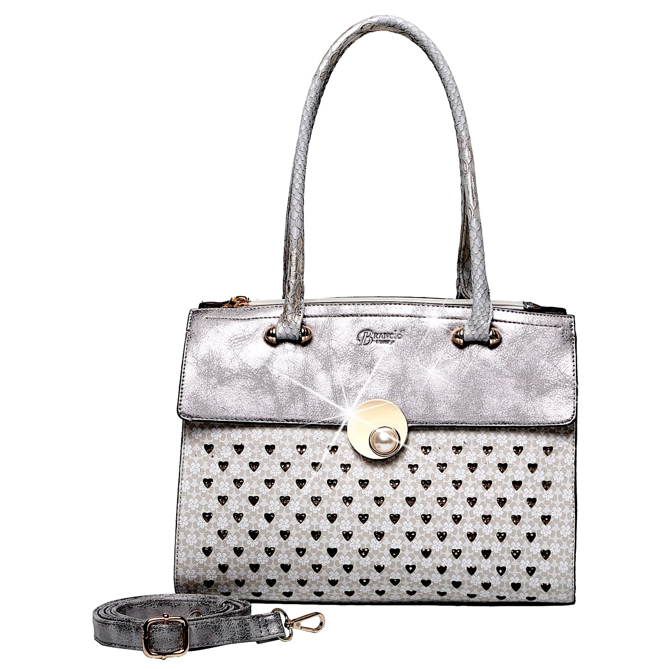 Brangio Silver Elegance Heart Tote