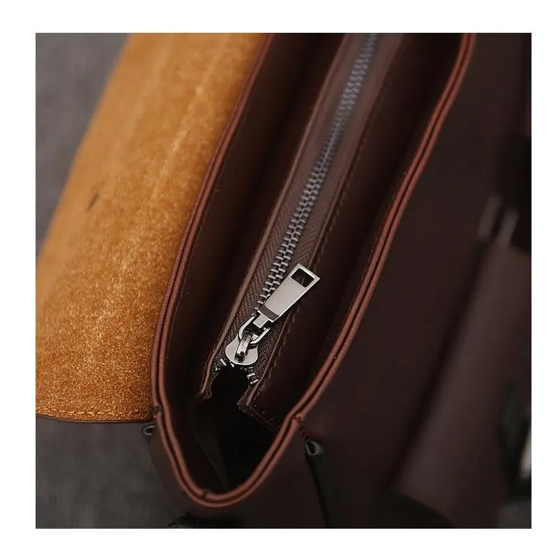 Briefcase | Messenger Bag <br> Genuine Leather