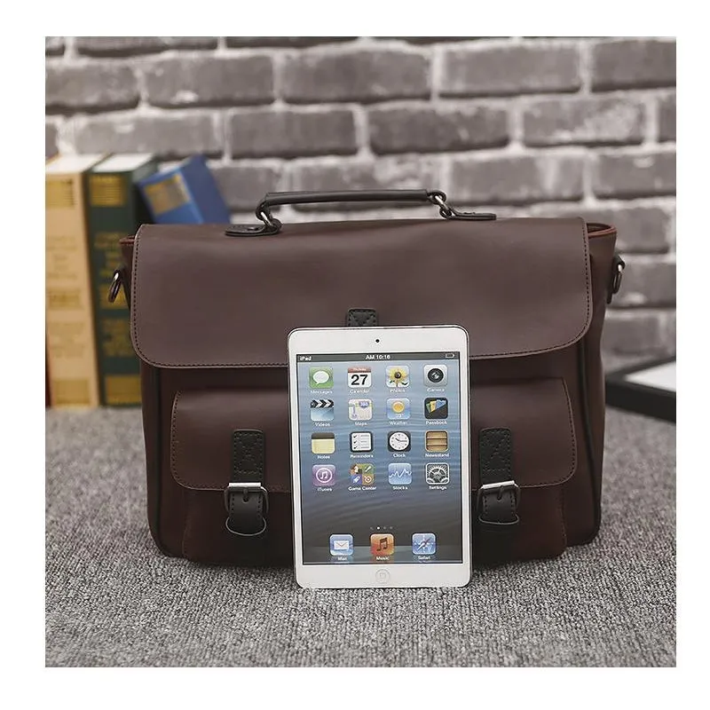 Briefcase | Messenger Bag <br> Genuine Leather