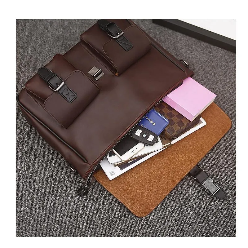 Briefcase | Messenger Bag <br> Genuine Leather