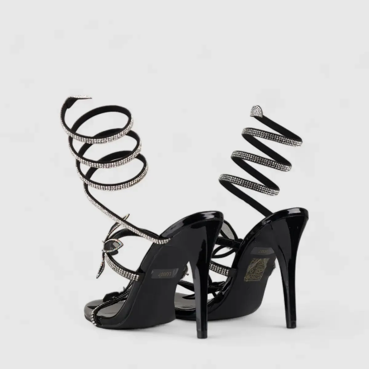 Bulbul Stiletto Heel Sandal Black  LU007